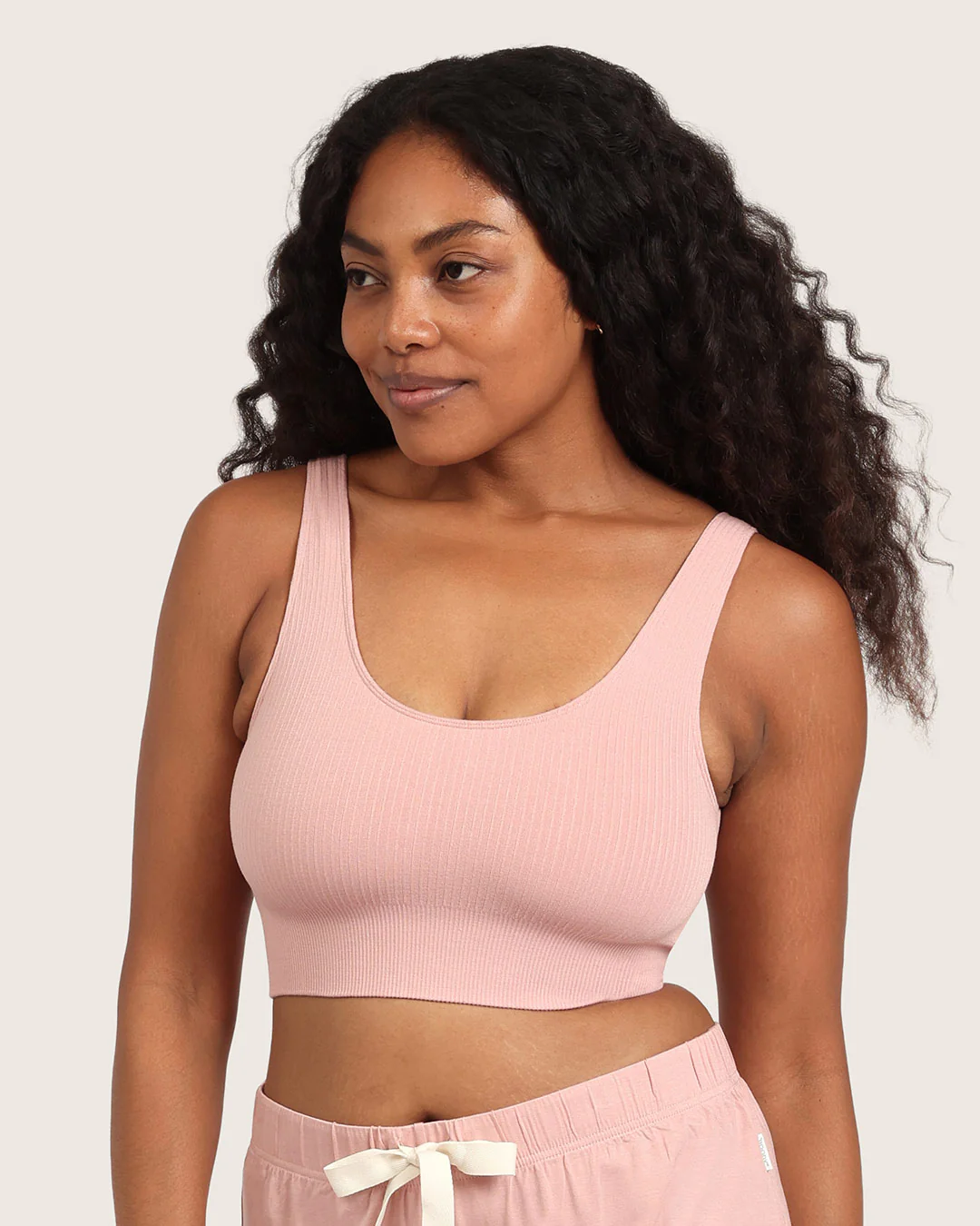 Ribbed Seamfree Crop - Dusty Pink - Image 10
