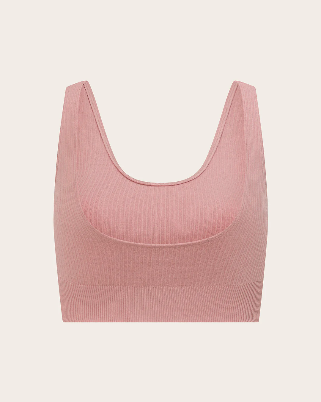 Ribbed Seamfree Crop - Dusty Pink - Image 15
