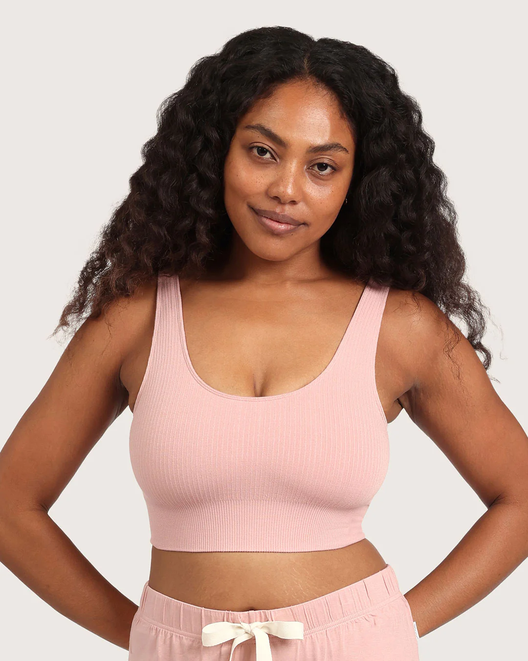 Ribbed Seamfree Crop - Dusty Pink - Image 8