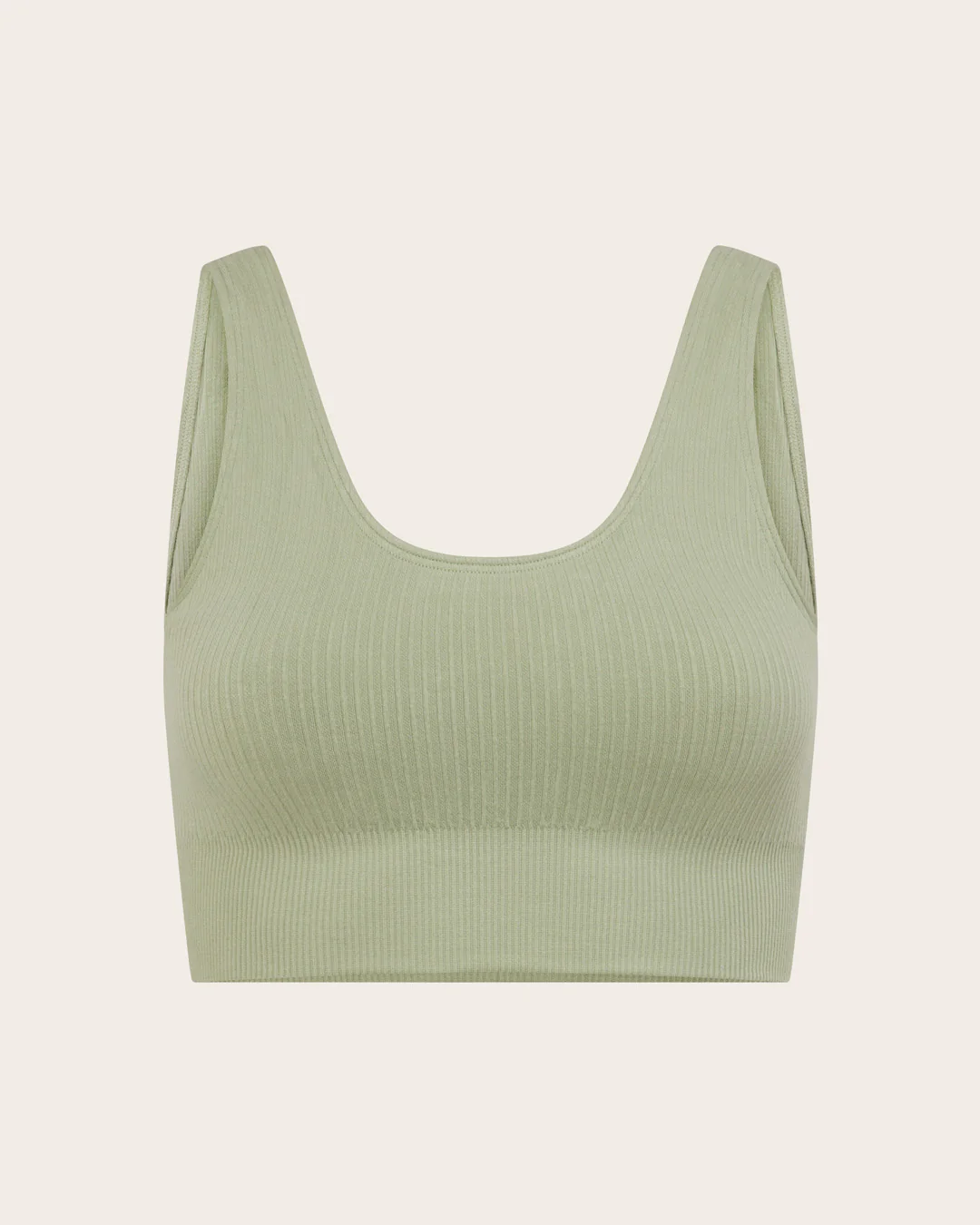 Ribbed Seamfree Crop - Sage - Image 15