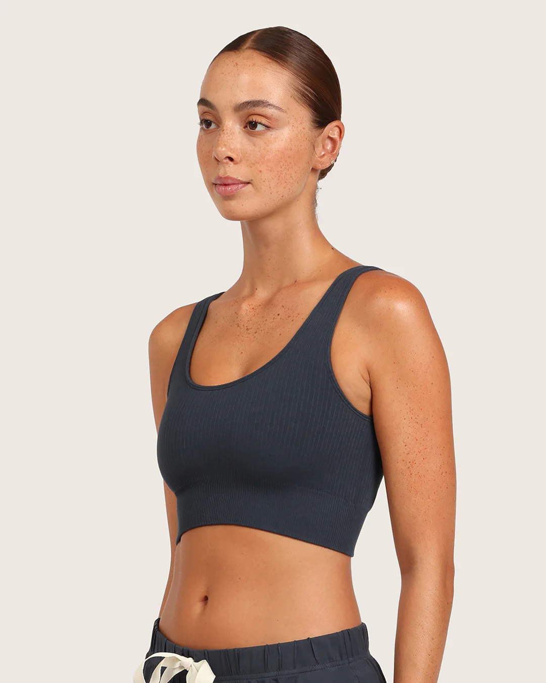 Ribbed Seamfree Crop - Storm - Image 3