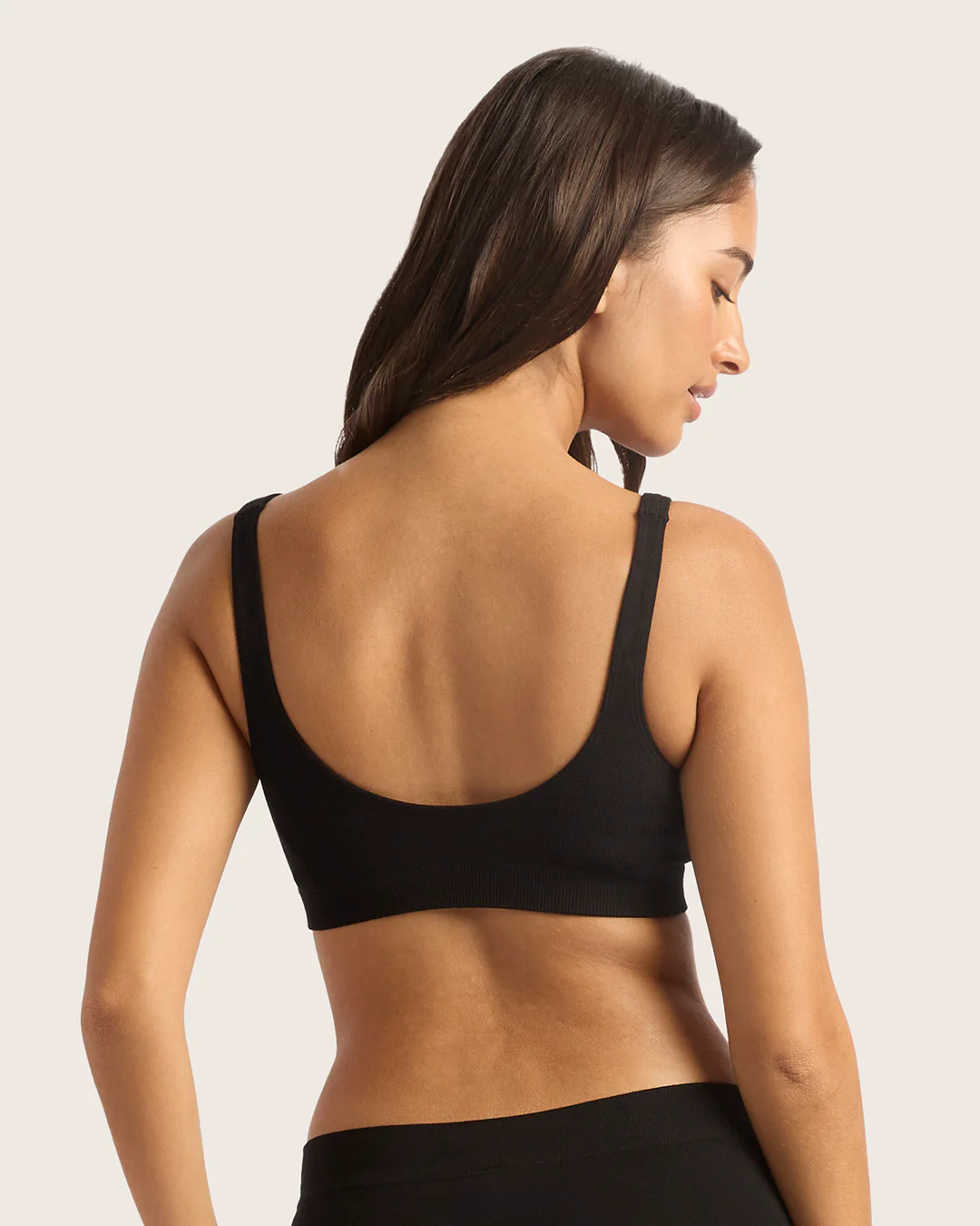 Seamfree Crop Bra - Black - Image 2