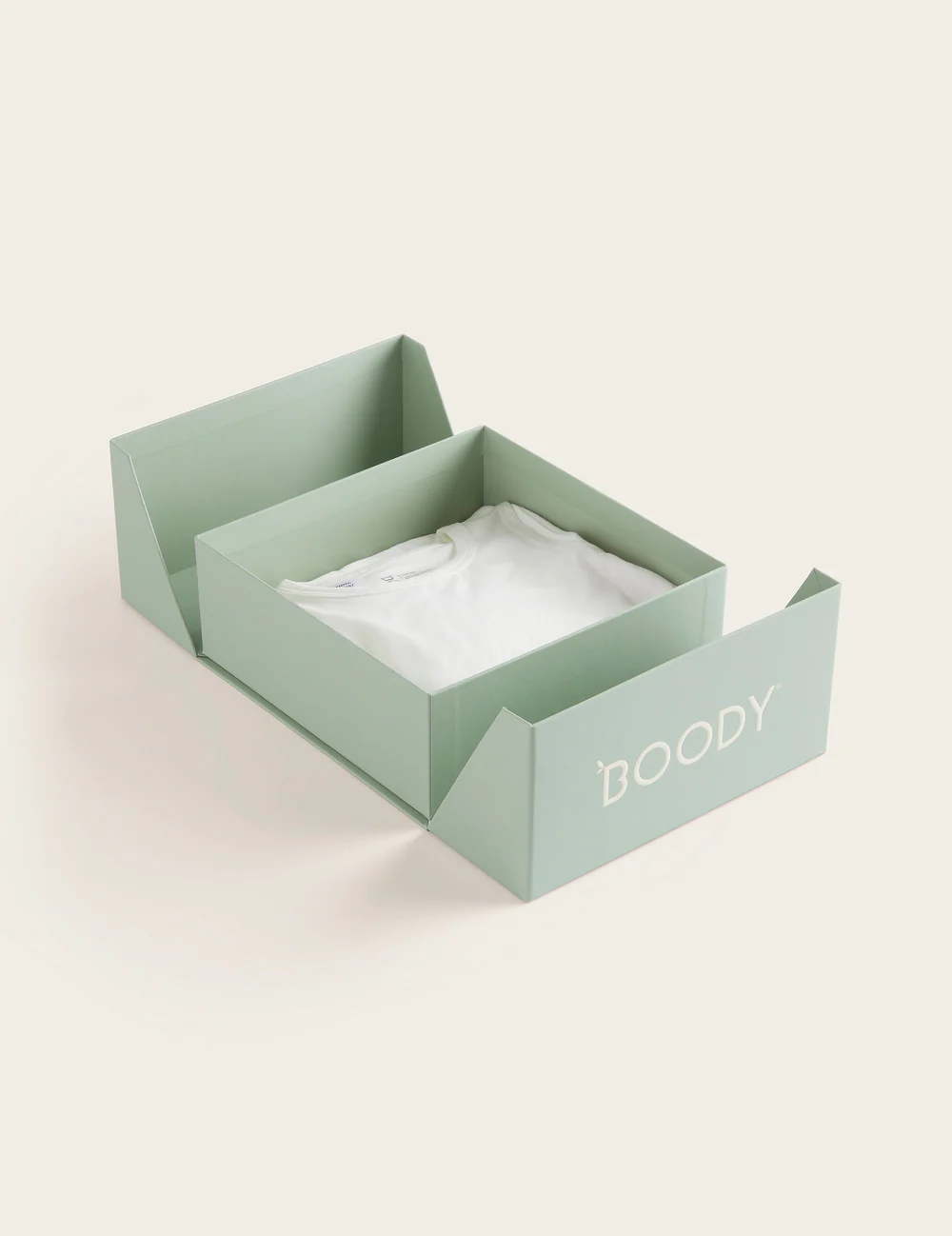 Set Giftbox - Baby Long Sleeve Bodysuit & Jersey Wrap - Heather Grey - Image 2