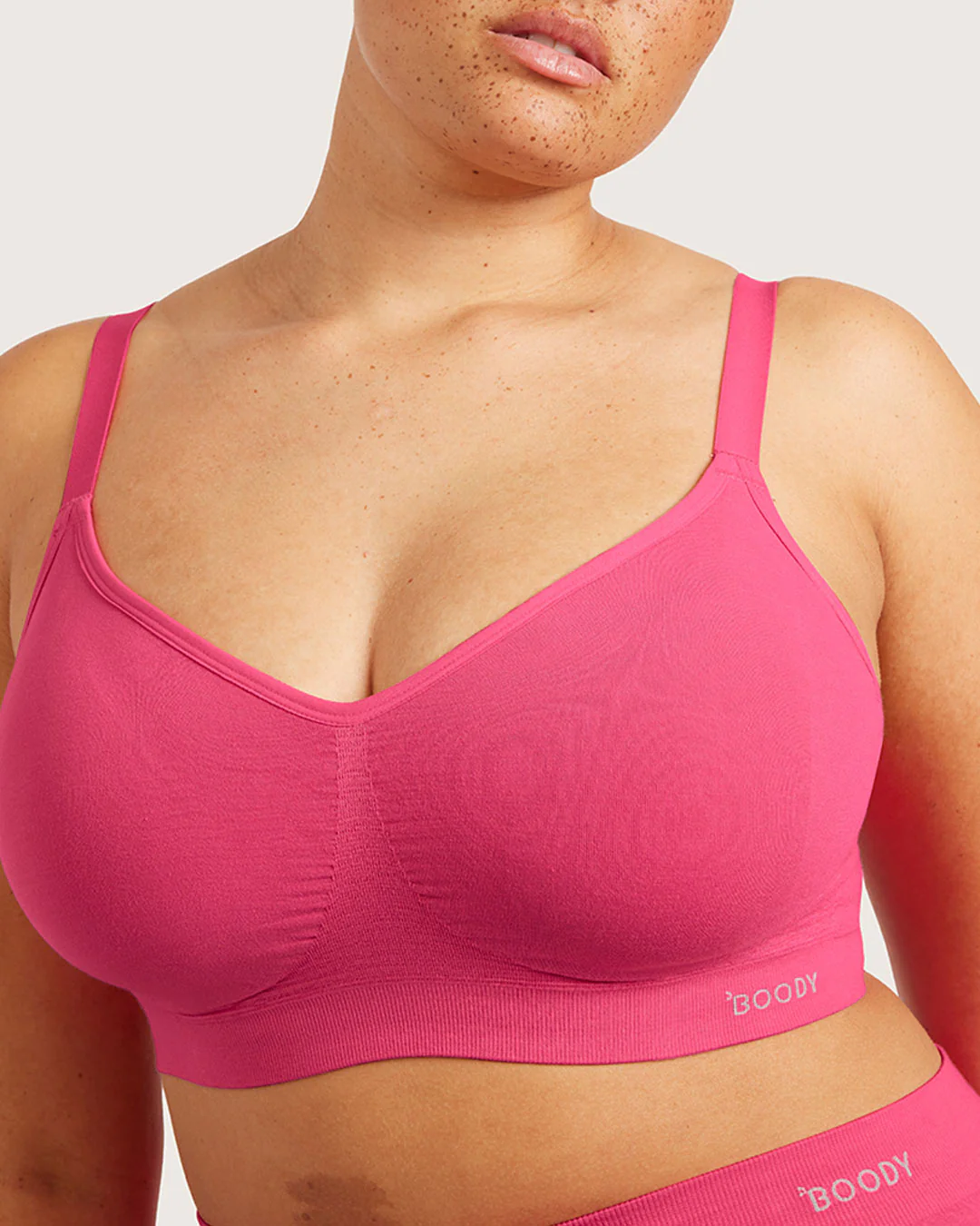 Wireless Full Bust T-Shirt Bra - BCAM Pink - Image 5