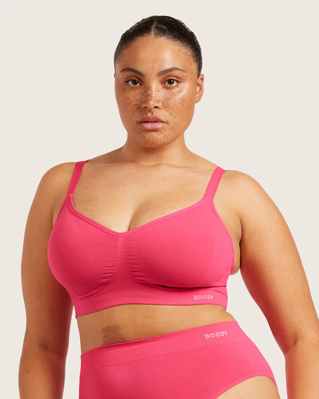 Wireless Full Bust T-Shirt Bra - BCAM Pink - Image 6