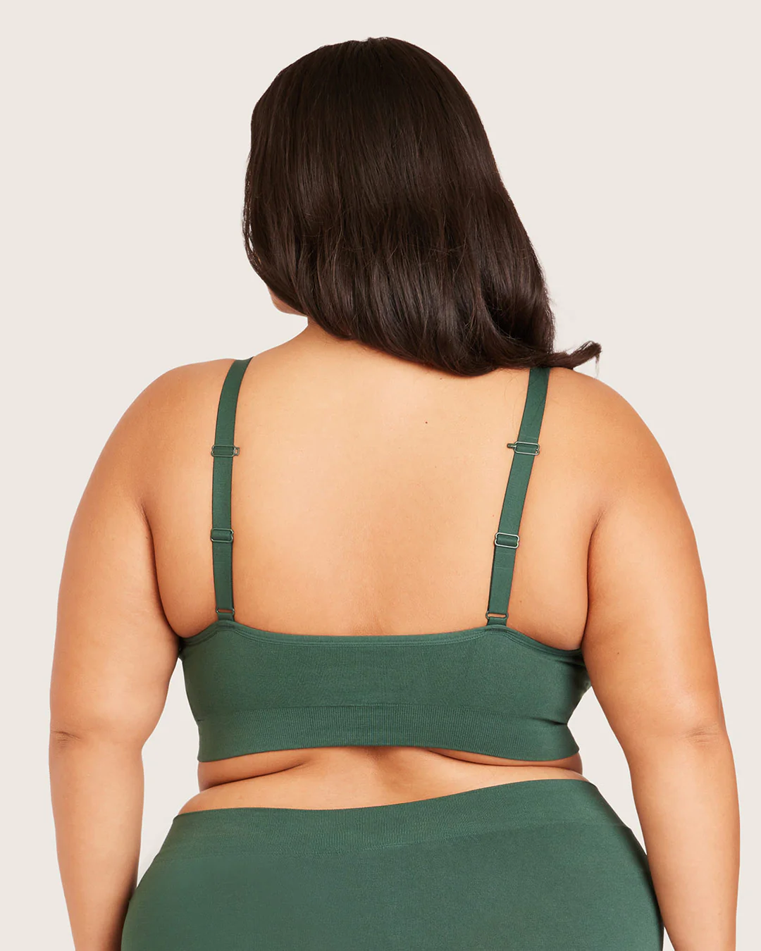 Wireless Full Bust T-Shirt Bra - Emerald Green - Image 7