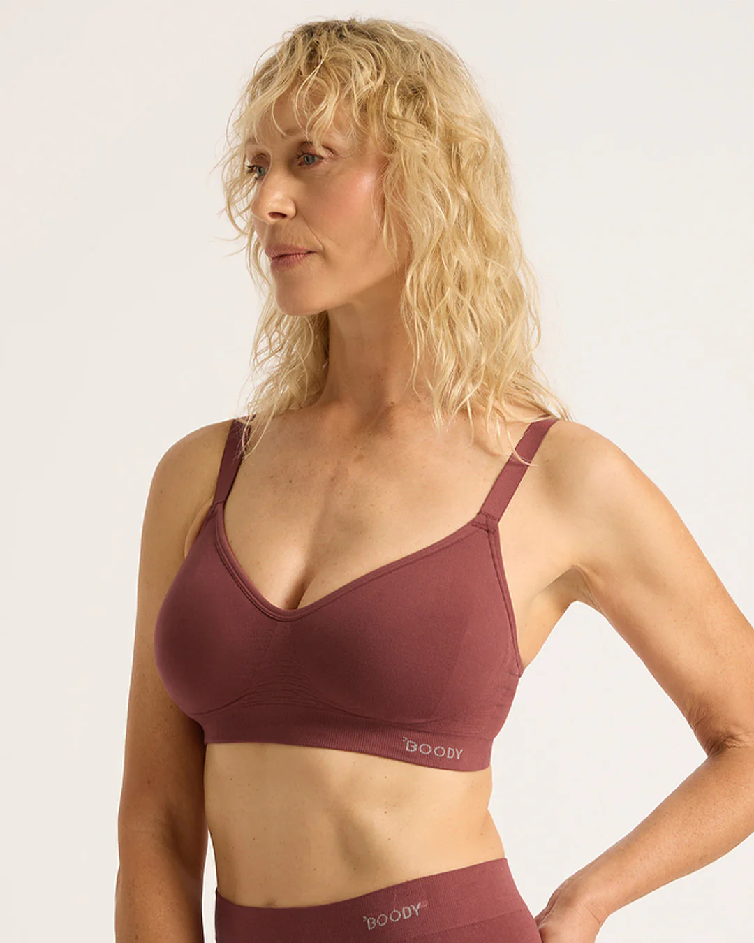 Wireless Full Bust T-Shirt Bra - Rosewood - Image 3