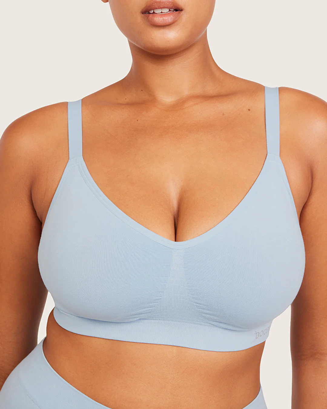 Wireless Full Bust T-Shirt Bra - Sky Blue - Image 13