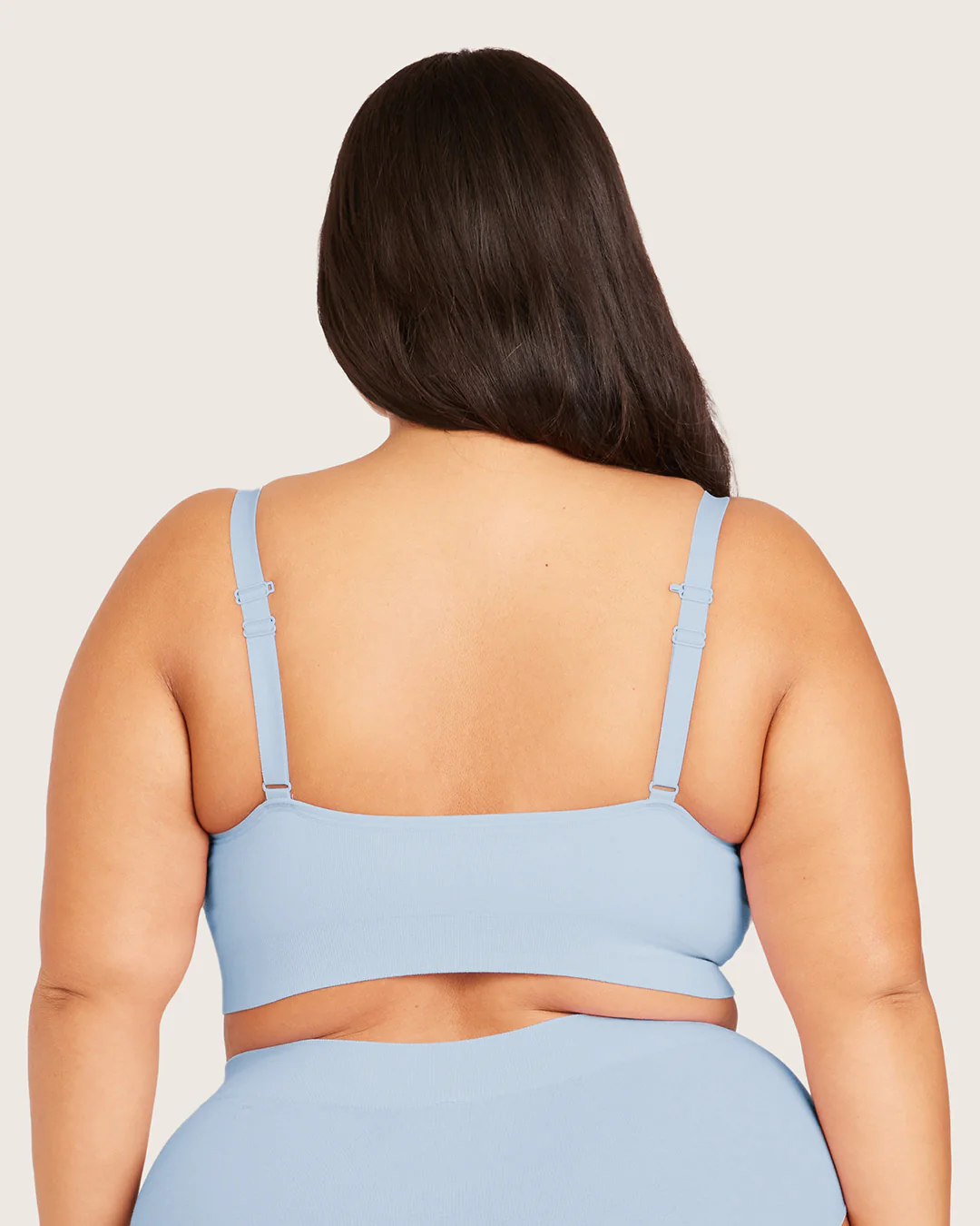Wireless Full Bust T-Shirt Bra - Sky Blue - Image 15