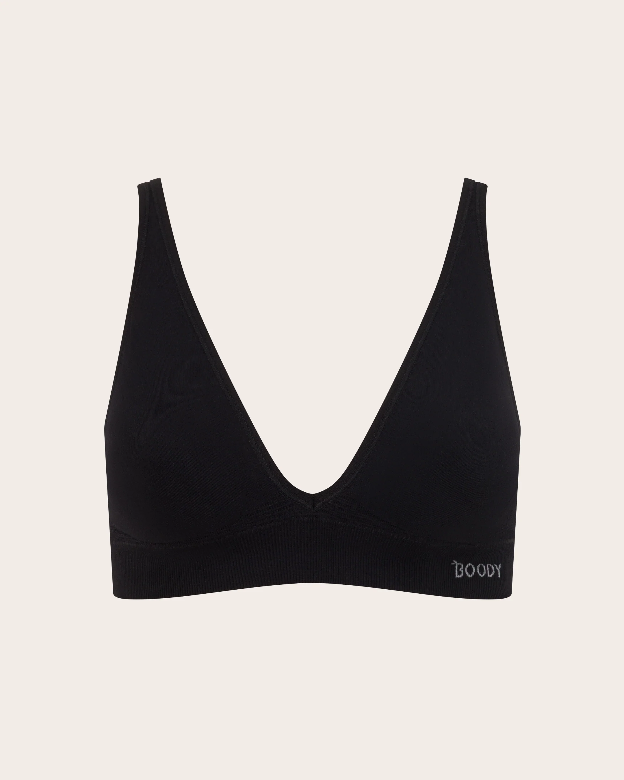 Wireless Plunge Bralette - Black - Image 18
