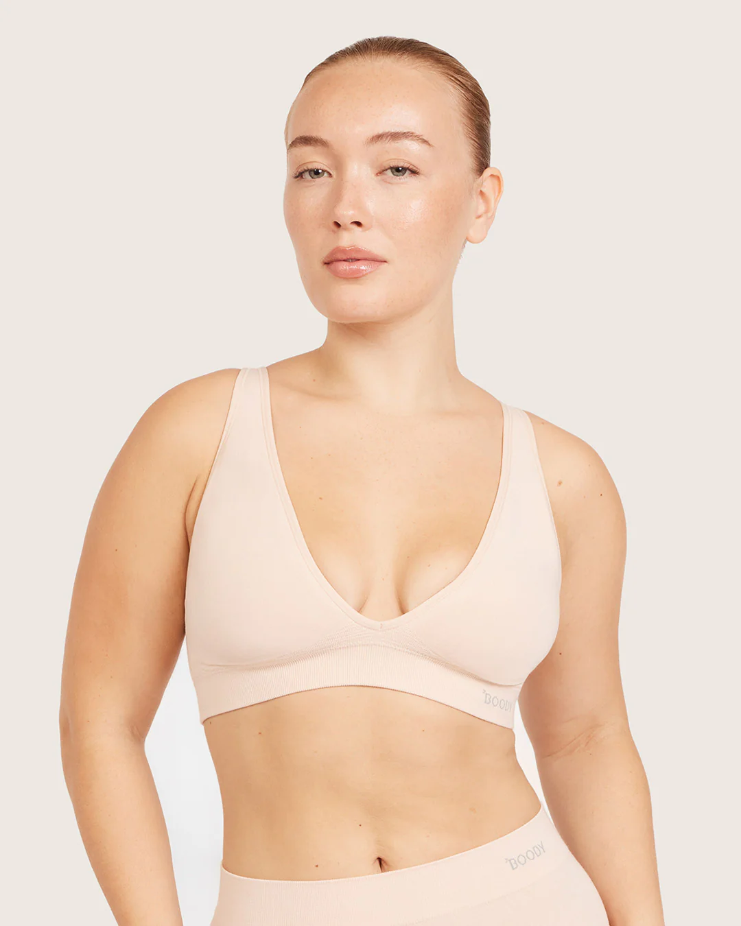 Wireless Plunge Bralette - Shell - Image 7