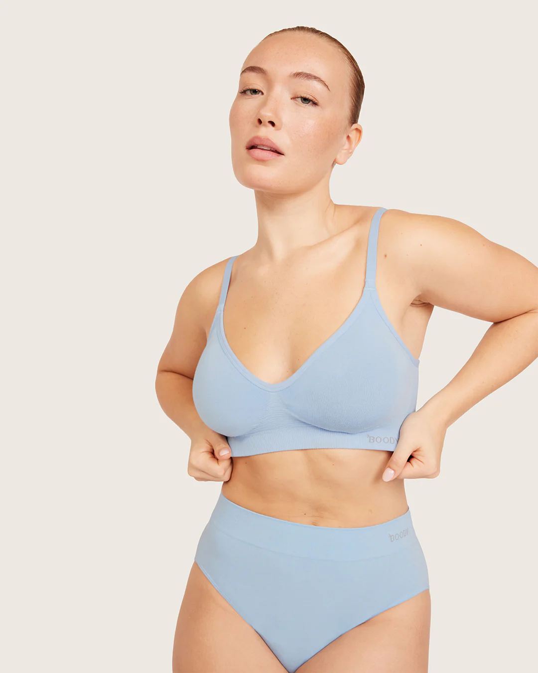 Wireless T-Shirt Bra - Sky Blue - Image 12