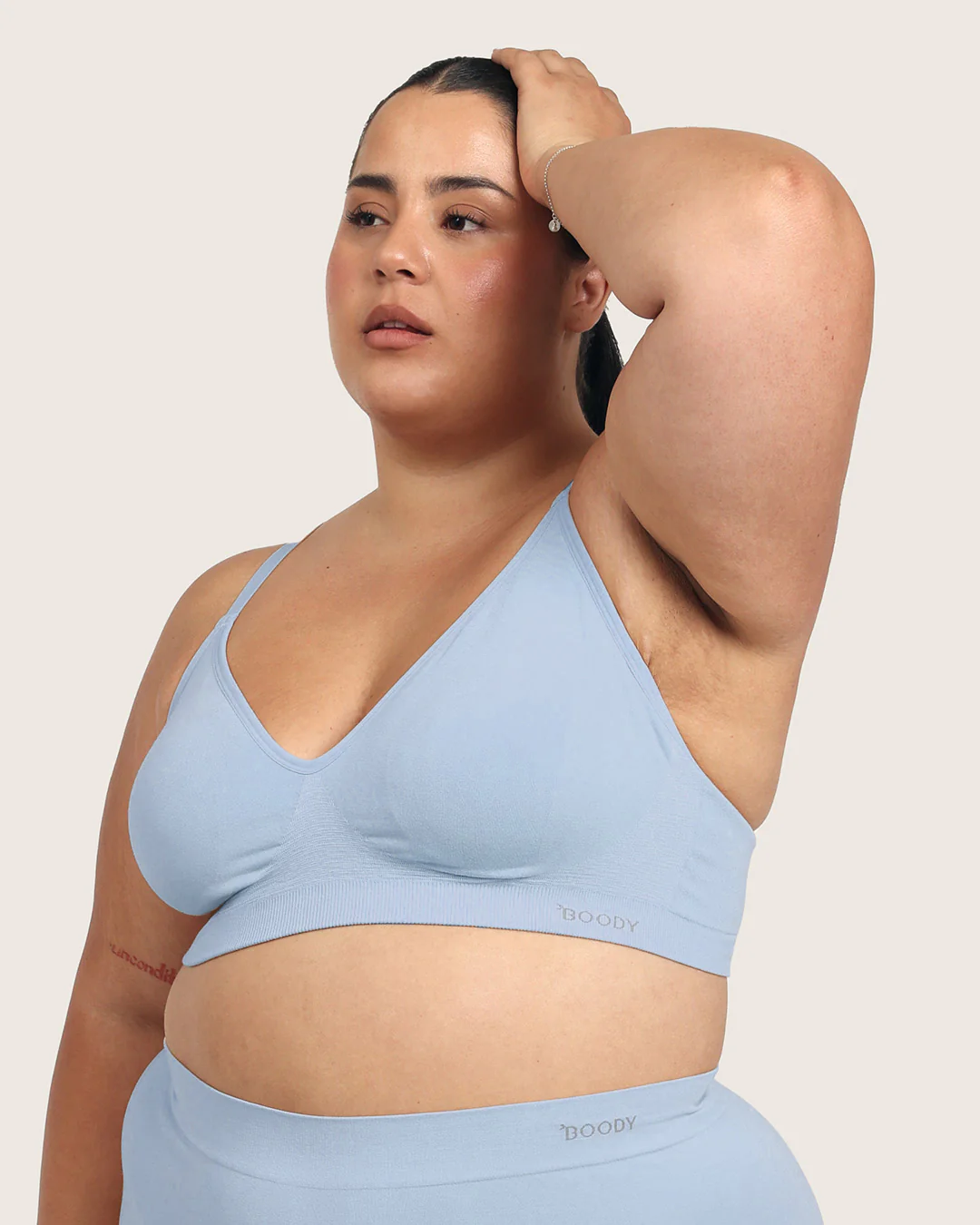 Wireless T-Shirt Bra - Sky Blue - Image 16