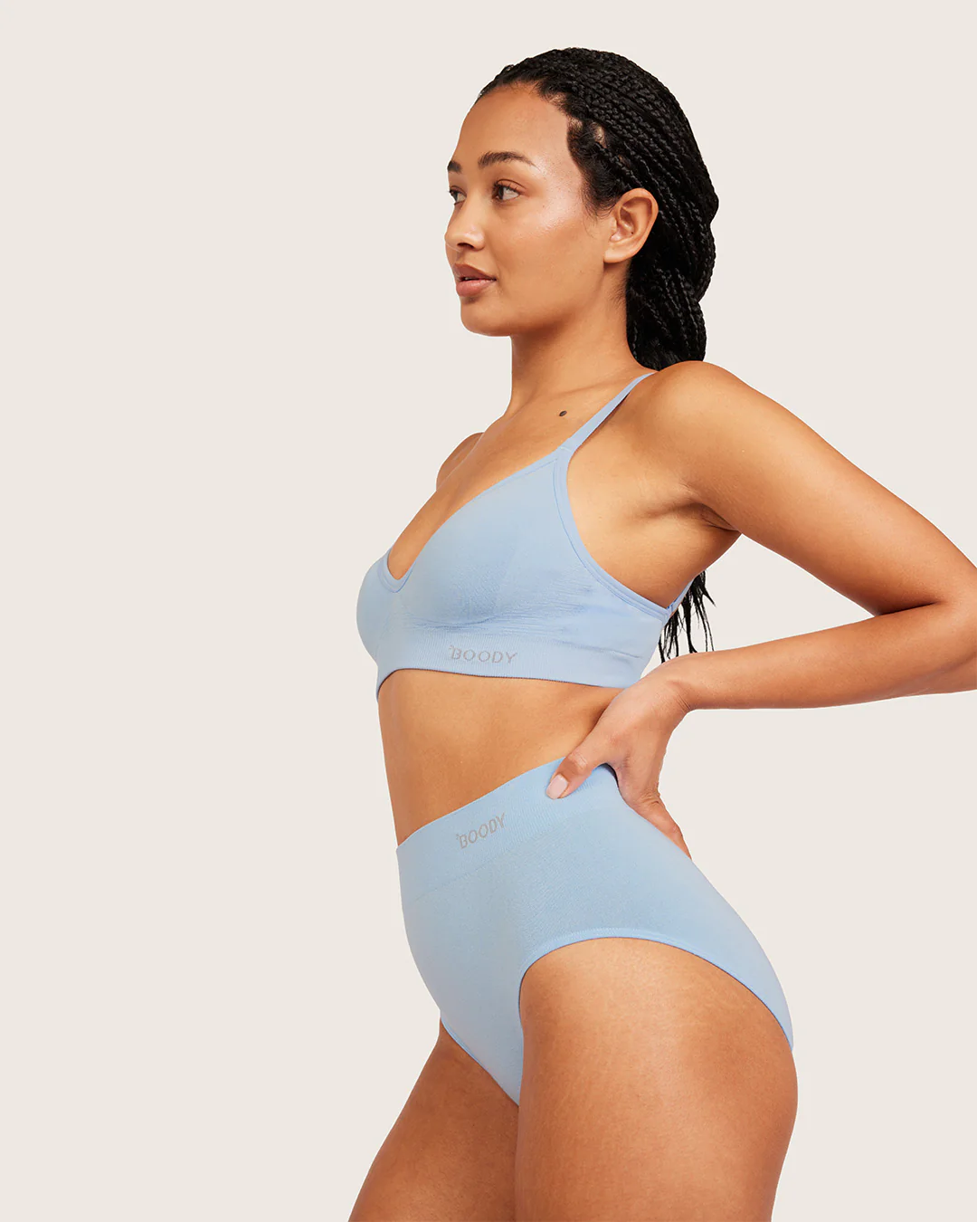 Wireless T-Shirt Bra - Sky Blue - Image 6