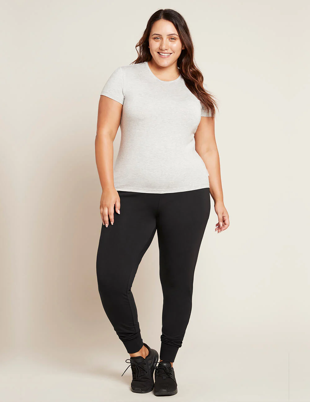 Women's Base Layer Crew Neck T-Shirt - Light Grey Marl - Image 5