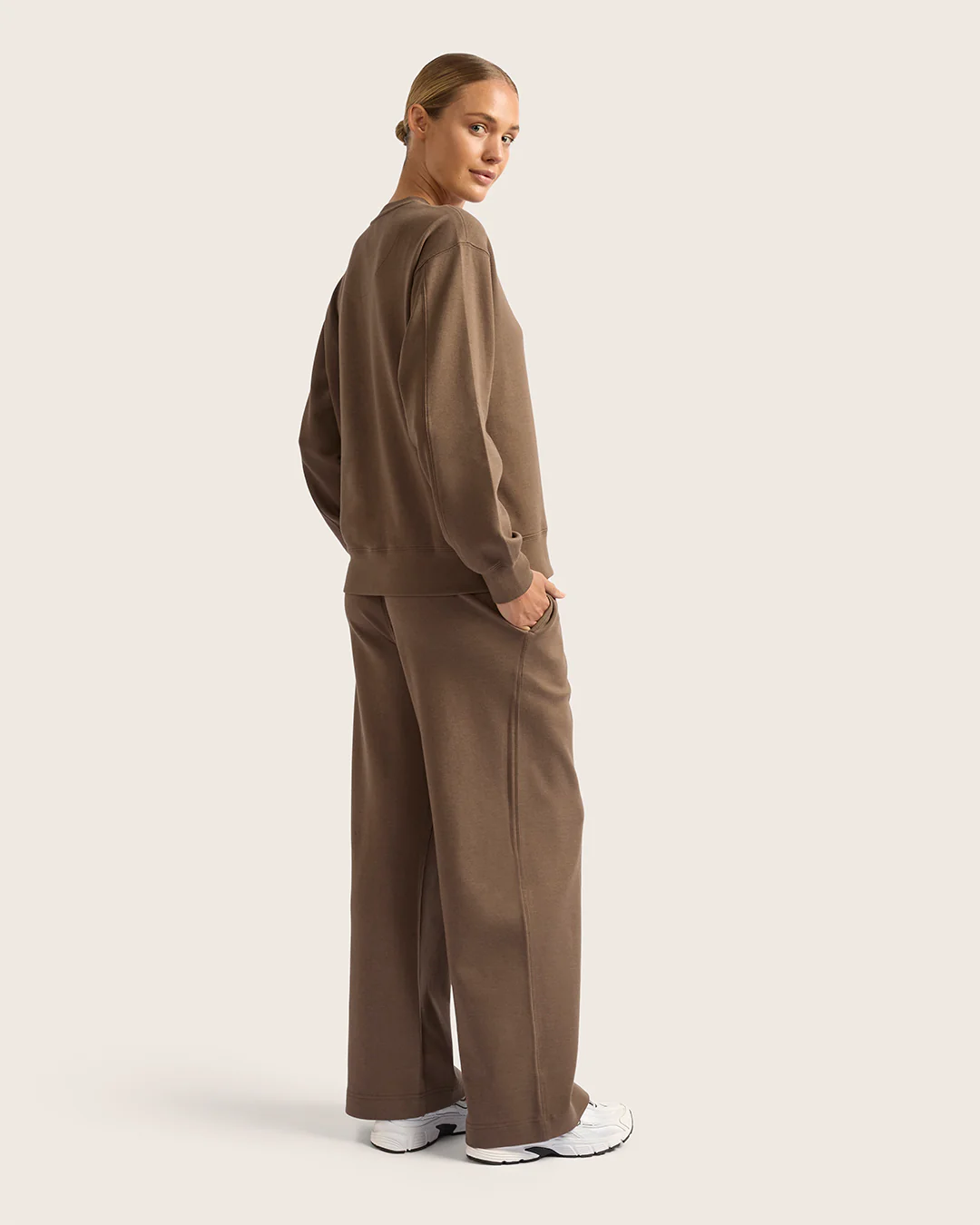 Women's Straight Leg Sweat Pants - Oyster - Image 2